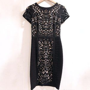 Anthropologie Maeve Lasercut Basalt Sheath Dress